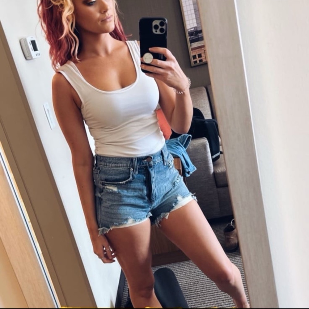 Altar'd State Blue Jean Shorts
